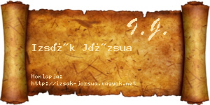 Izsák Józsua névjegykártya